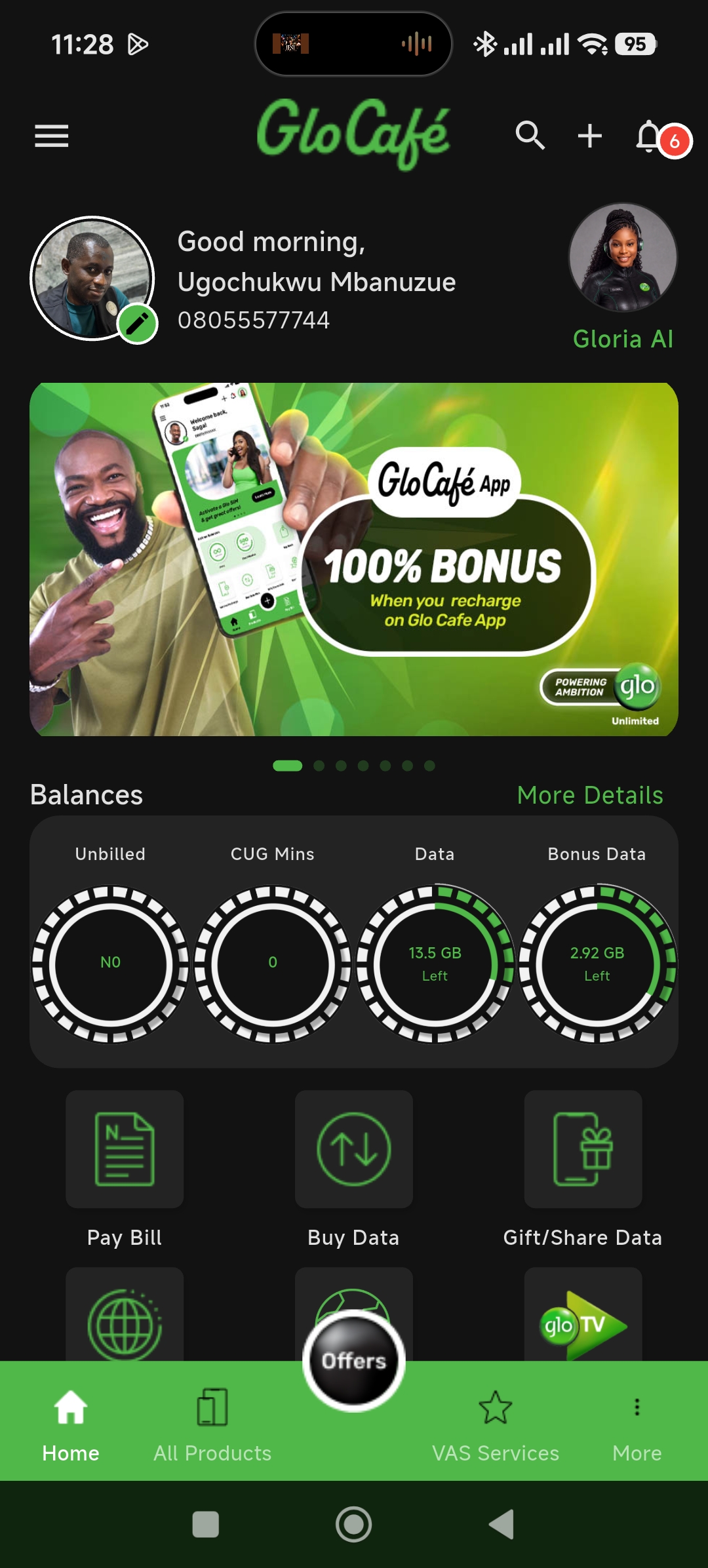 Glo Cafe Phone